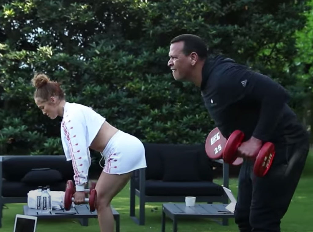 Alex Rodriguez, Jennifer Lopez, At-Home Workout